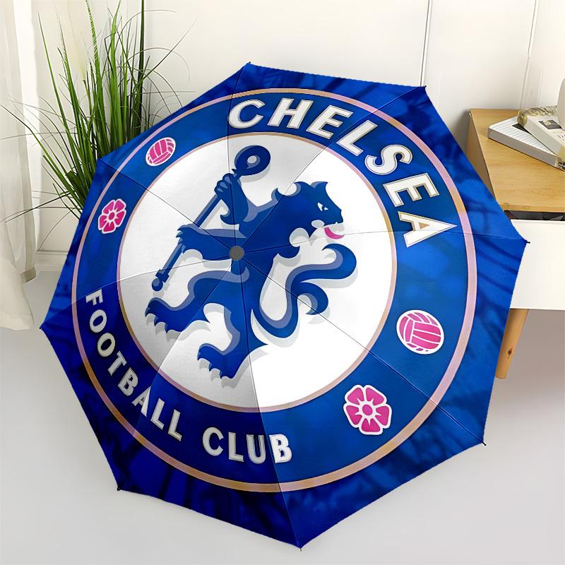

Chelsea Football Club Crest Automatic Opening and Closing, 8 rib Structure Portable Umbrella, Suitable for Men and Women in All Seasons Per