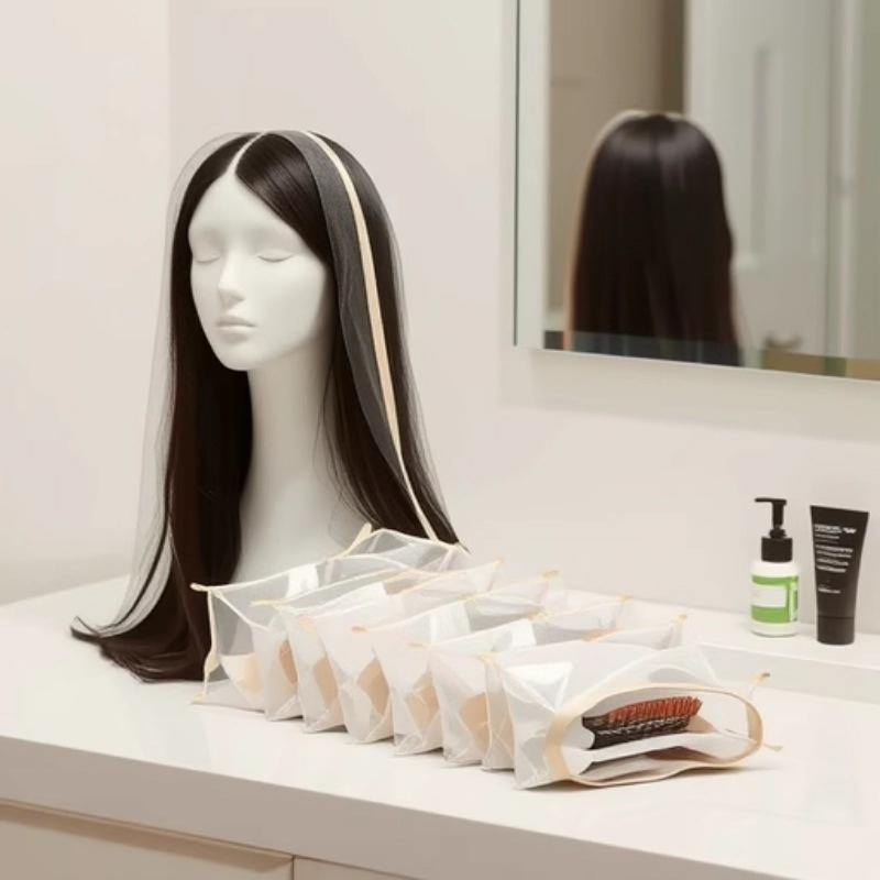 3 Stück Unisex Erwachsenen Perücke Staubbeutel Verstellbar mit Kordelzug Tragbarer Reiseorganizer zum Schutz der Perücke vor Schmutz Staub zum Verpacken