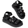 Flat-soled sandals women's summer new casual hollow buckle open-toed fish mouth sandals