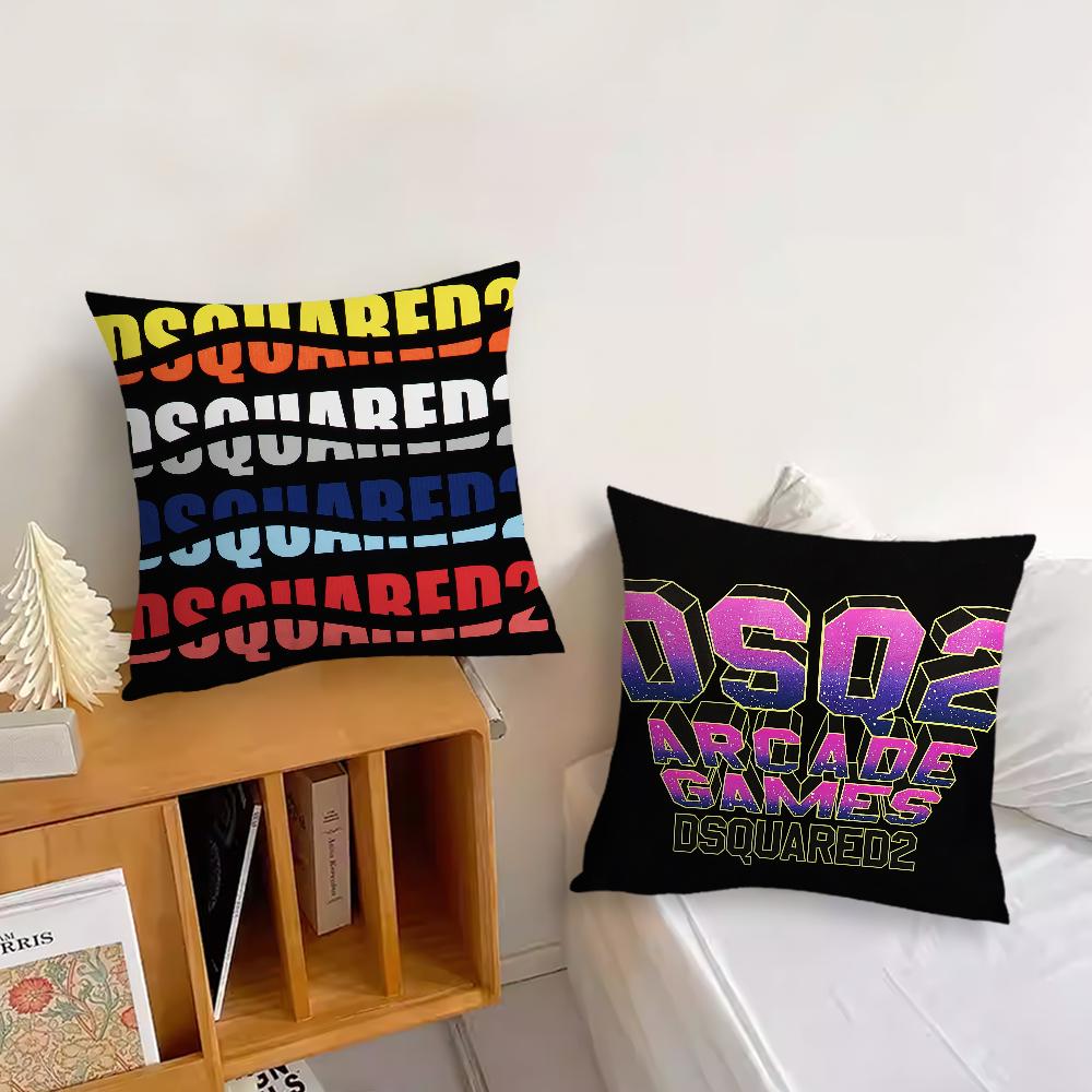 Fashion D-Dsquared2 Logo Cushion Cover Living Room Headboard Bedroom Office Cushion Cushion Sofa Nap Time Pillow Case