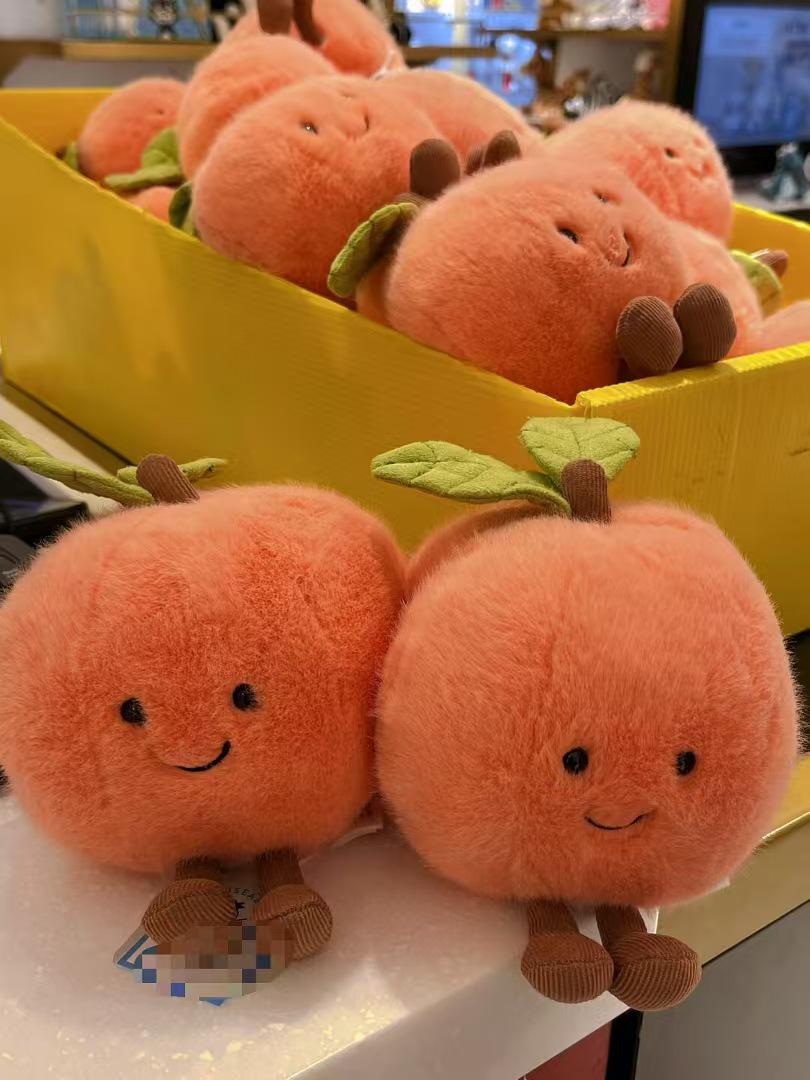 

2024 Великобритания Плюшевая игрушка Персик и Нектарин - Смешная и Мягкая 15cm персиковый