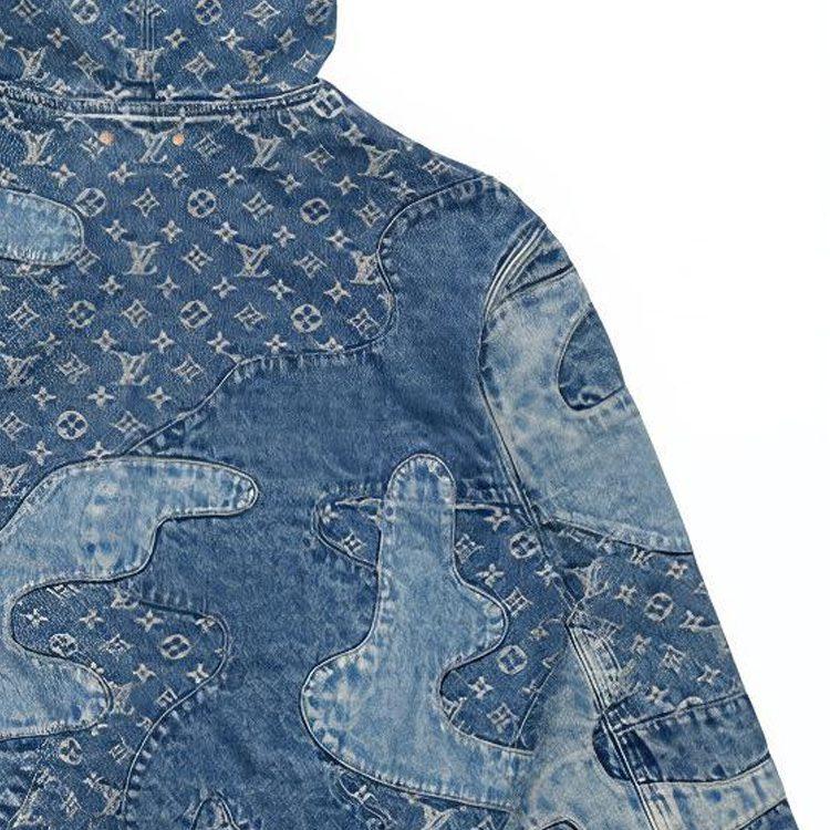 Louis Vuitton x Nigo 2010s patchwork hooded denim jacket 1A9K6B