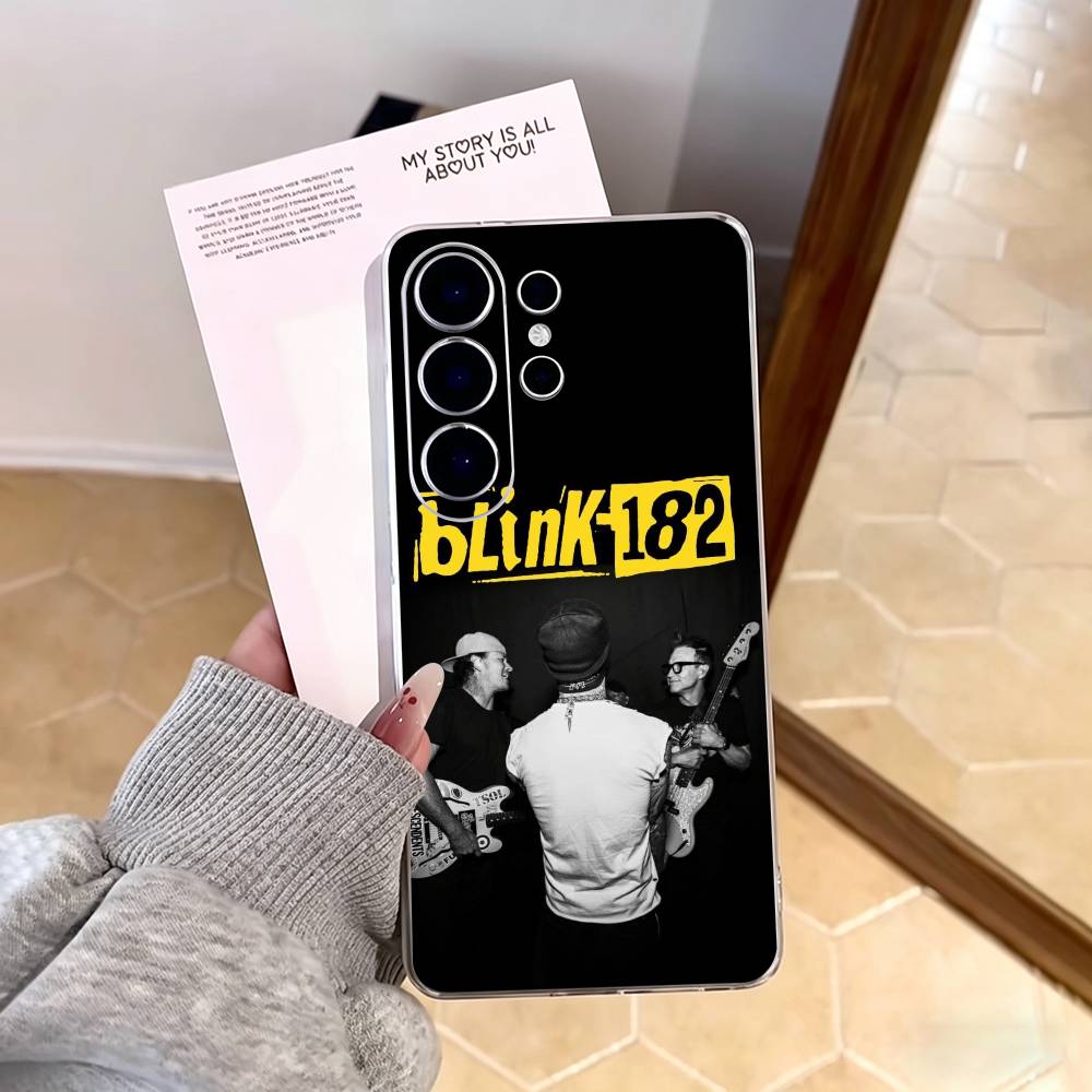 

Punk B-Blink-182 Band Phone Case For Samsung S25,S24,S21,S22,S23,S30,Ultra,S20,Plus,Fe,Note,10,9,5G Transparent Cover Samsung S10