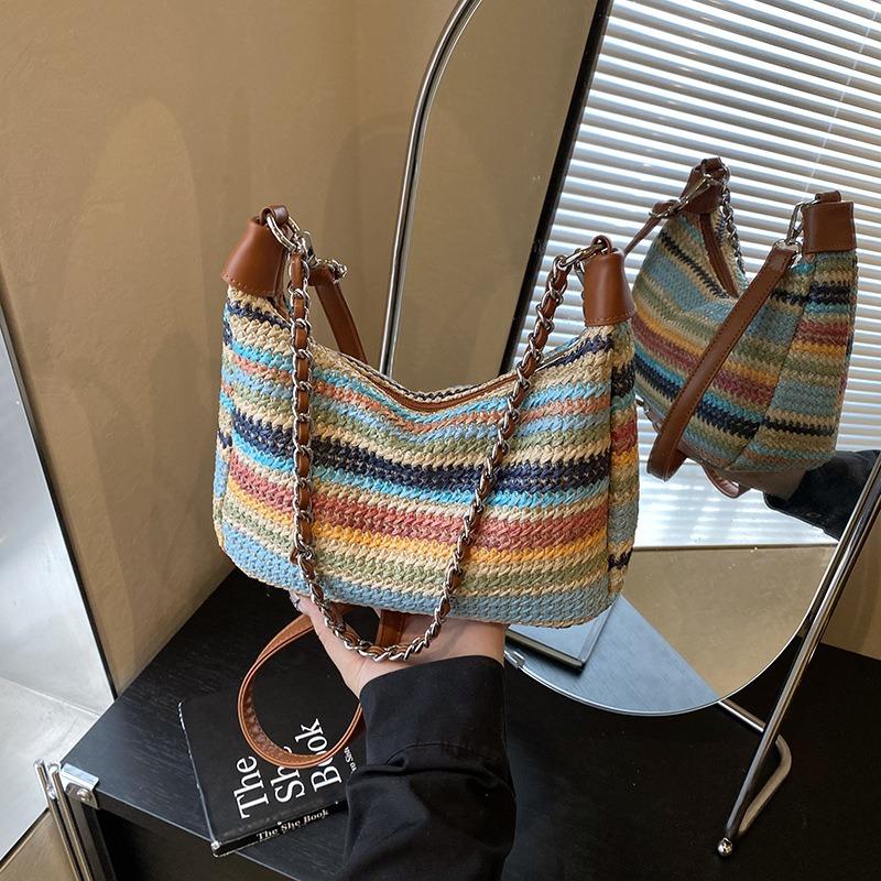 Woven Bag Women's Large-capacity New Summer Crossbody Seaside Vacation Beach Bag