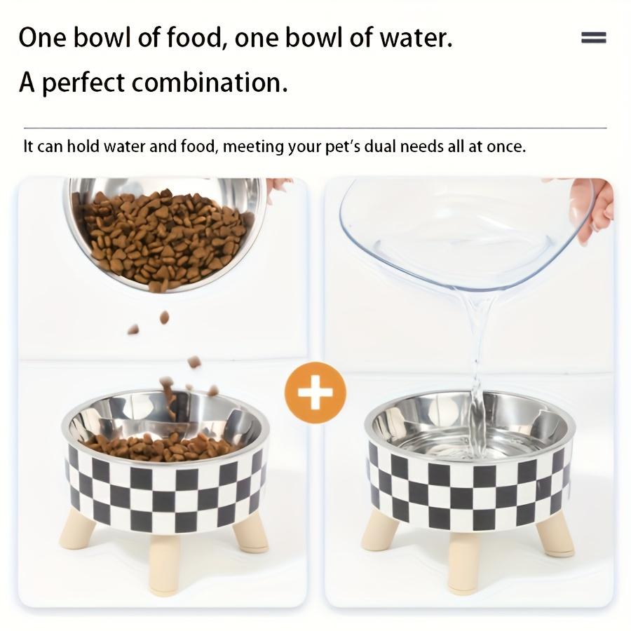 Pet Bowl Spill-Proof Stainless Steel Raised Pet Bowl | Cat Water and Food Dish for Small Pets, Suitable for Dogs,Cats