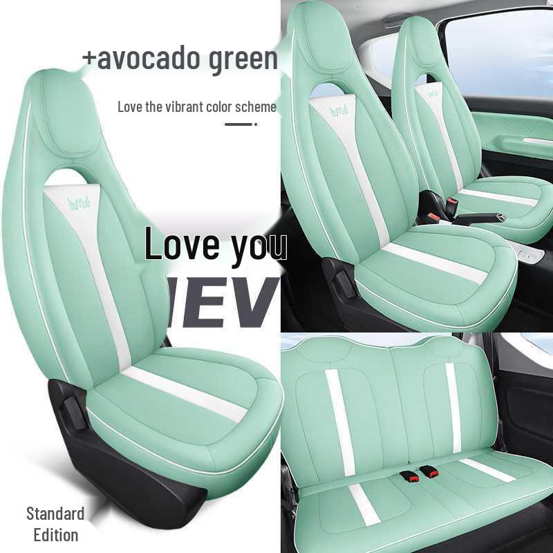 202426 Wuling Hongguang Mini Macaron Full-Coverage Seat Cushion - Modified Interior Car Seat Cover.