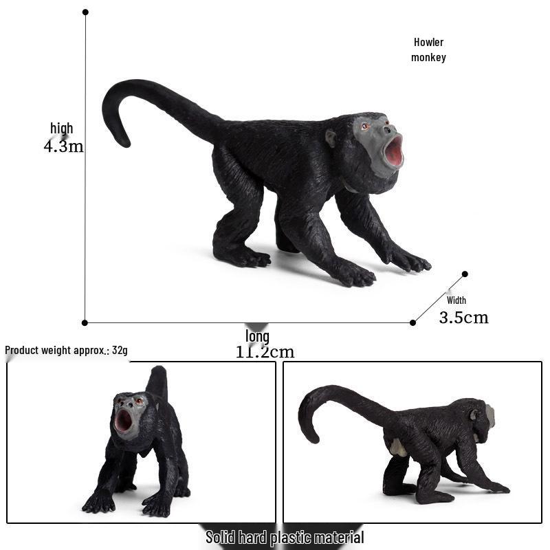 Children's Cognitive Simulation Primate Model: Gorilla & Golden Snub-nosed Monkey Wildlife Toy