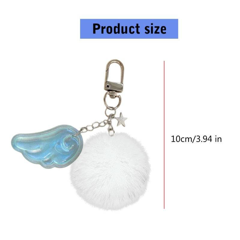 Cute Angel Star Keychain Key Accessory Practical Key Holder Cartoon Key Jewelry Alloy Texture Suitable for Woman Girls