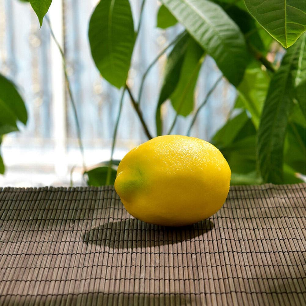 Bright and Sophia Lifelike Fruit Food Fake Invoice Compatible 10 Models, Samples, Lemons, Display, Fruit, (Small (7cm), Yellow, Pieces)