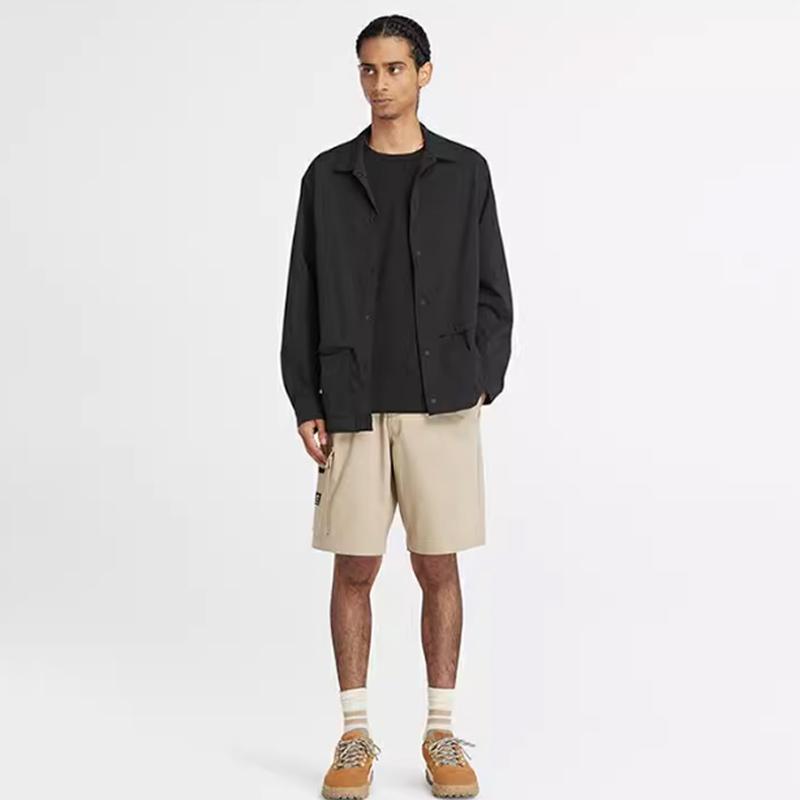 Timberland Solid Color Polo Collar Casual Quick-Dry Jacket Men jackets Black A5SDE-001