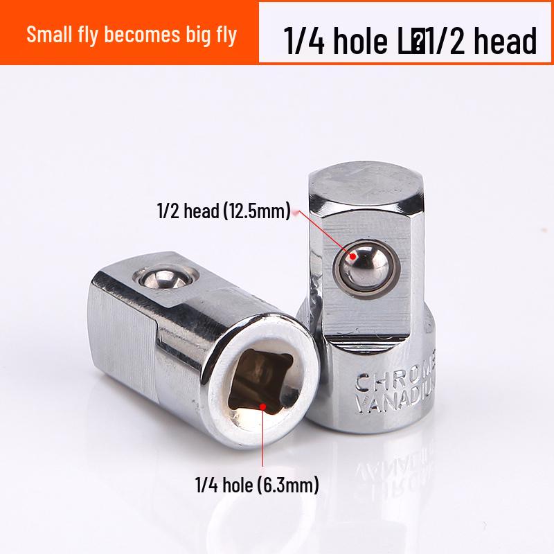 Multi-Drive Socket Adapter for Ratchet Wrench: 1/2" To 3/8" To 1/4