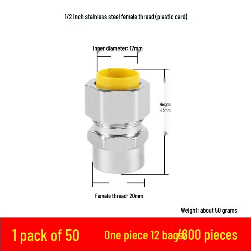 3-Piece Stainless Steel Gas Pipe Nut Set with No-Knock Wave for Natural Gas Conversion, 3/8"", 3/4"", 1"" Quick Connectors
