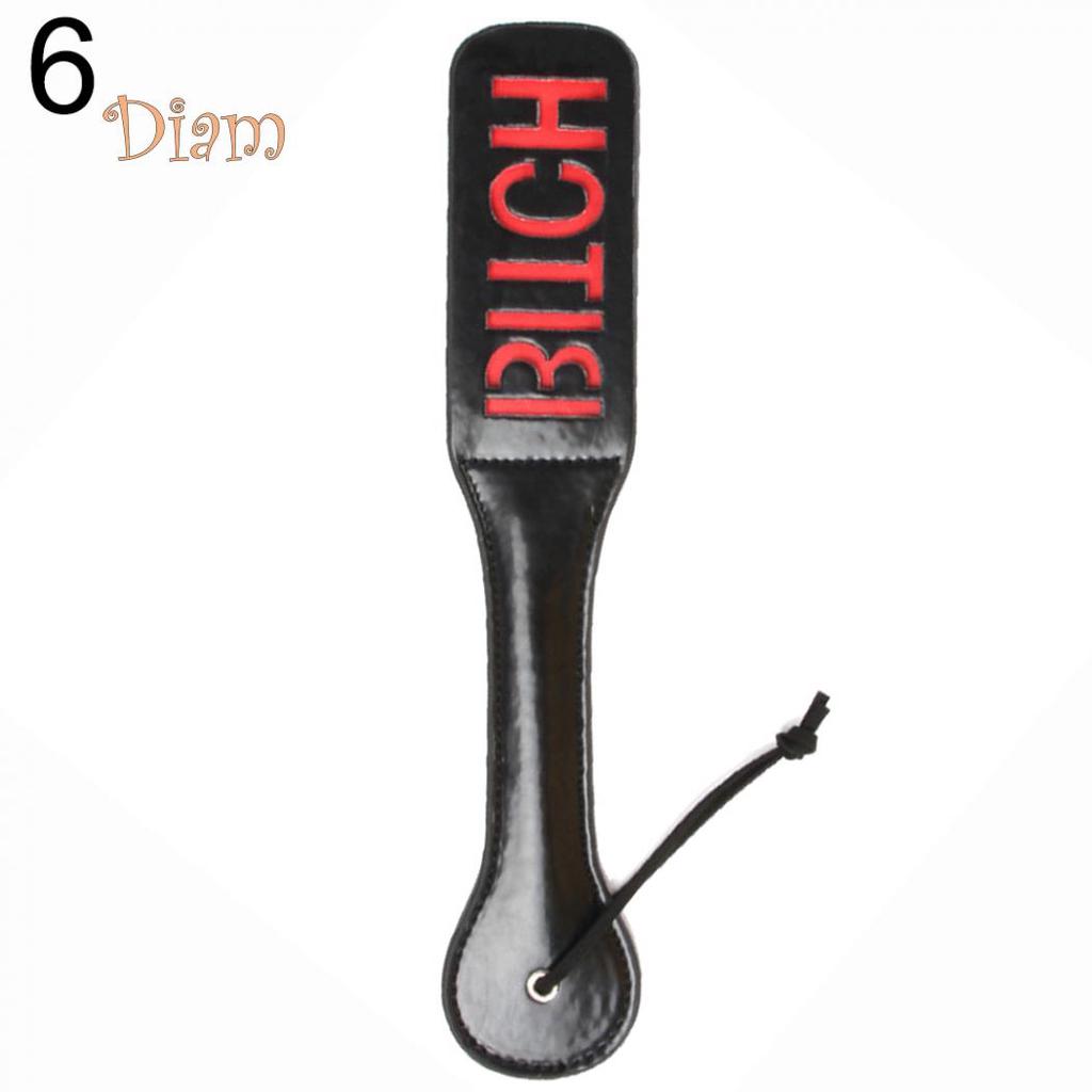 Lollipops Sex Double-deck Slave Paddle Butt Whip Faux Leather Spanking Flogger Bondage