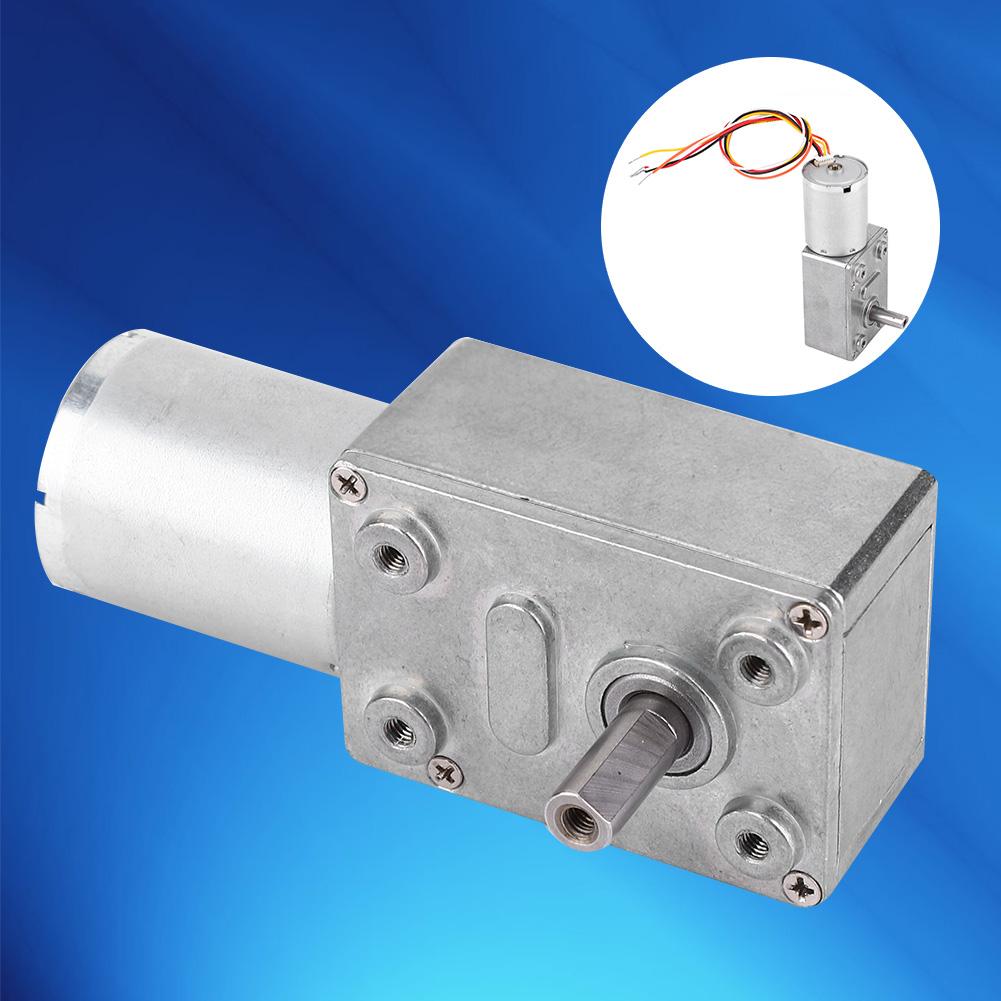 DC 12 24V Brushless Worm Motor Speed Reduction Gear Motor 4 150Rpm(12V 90RPM)