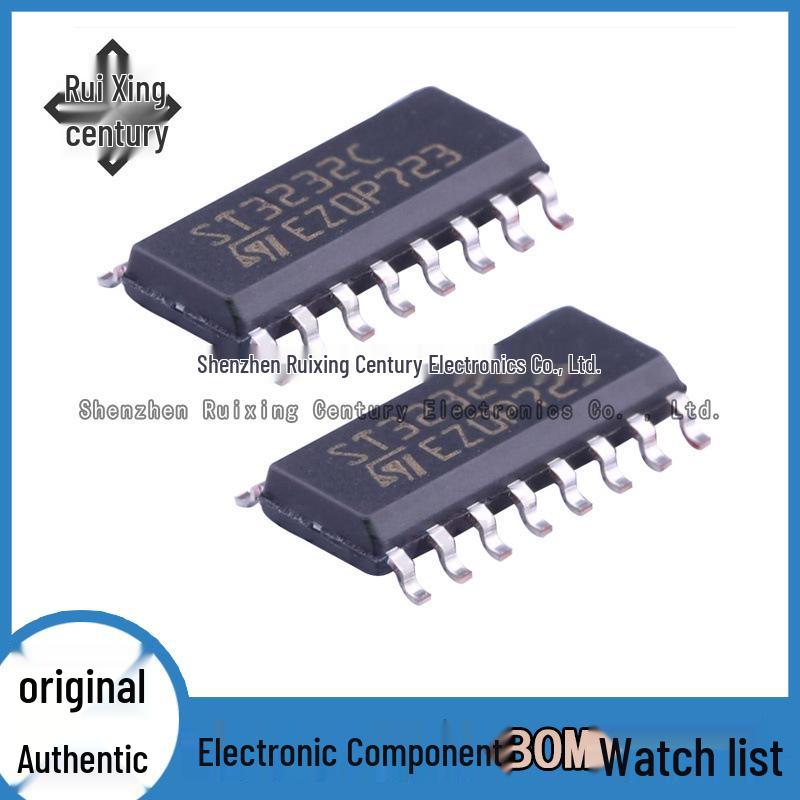 

ST3232C RS-232 Transceiver Chip, SOP-16 SMD, Original & Authentic