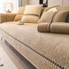 Modern Sherpa Sofa Cover with Tiebu Enhancement Pet Friendly, Thick Plush Fabric, Non-Slip Autumn Winter Warmth for Living Room and Office Decor