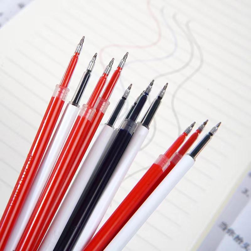 10Pcs High Quality St Tip Neutral Pens Refill Quick-Dry Neutral Pens Refill Stationery Set Pressing Ballpoint Pen Refill