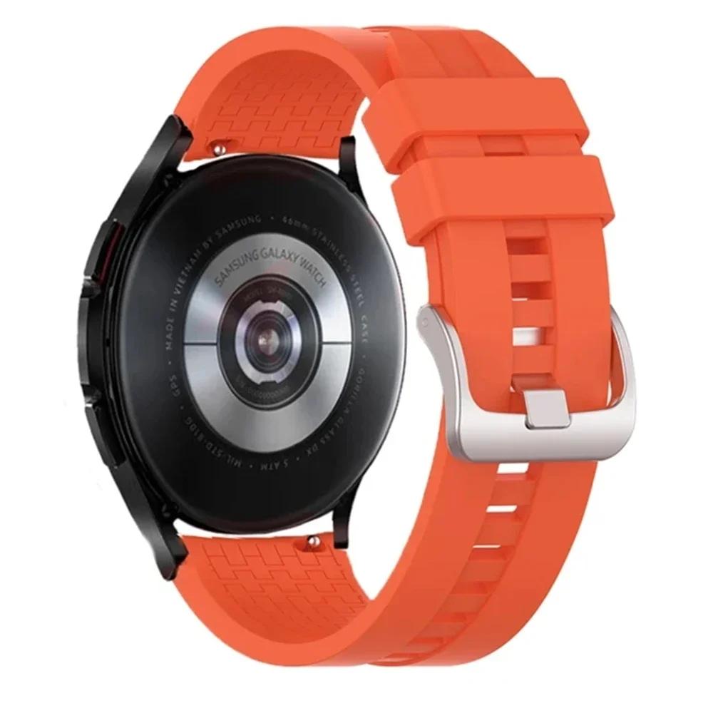Silicone 20mm 22mm Watch Strap For Samsung Galaxy Watch 7/6/5 Pro 44mm 40mm 4 6 Classic 43mm 47mm Bracelet Sports Band Wristband
