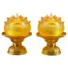 Rechargeable Glass Lotus Electronic Buddha Lamp LED Simulation Temple Smokeless Home Buddha Bodhisattva Long-lasting Lamp