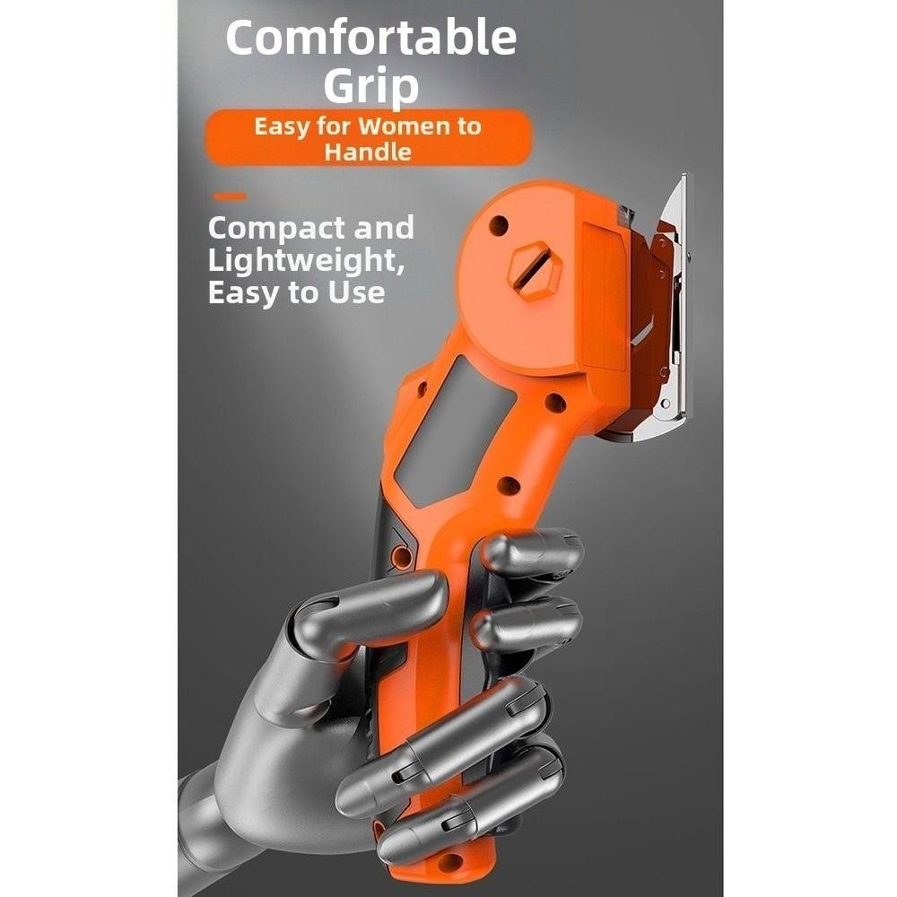 Sicherheitssperre Elektrische Schere Präzises Schneiden Schnelles Schneiden Rotationsschere Rutschfester Griff Leiser Betrieb Leder-Schneidwerkzeug