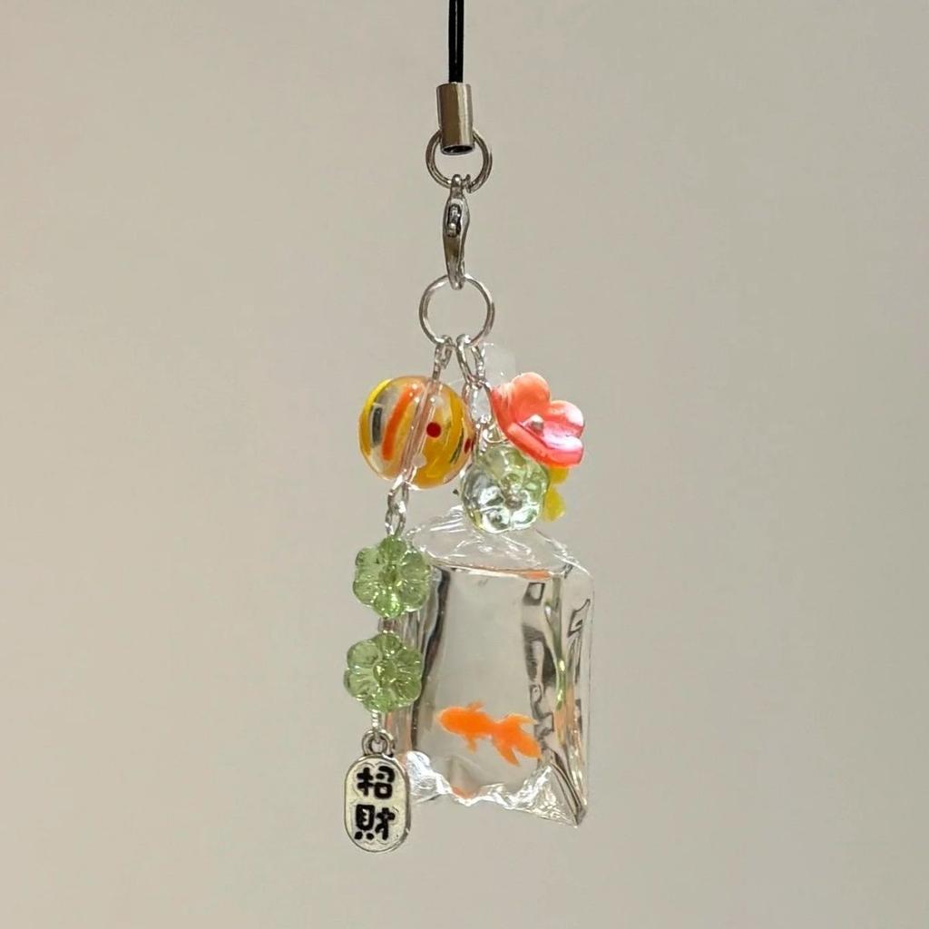 NEUE Fisch Niedliche Handyanhänger Anhänger Bunte Glückliche Hüllen Für iPhone 15 CCD Kamera Schultasche Ins Korea Blume Perle DIY