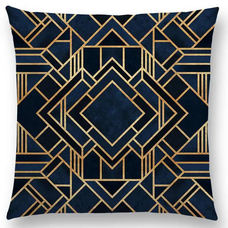 

New Geo Emerald Blue Sky Black Night Yellow Lines Geometric Texture Stripes Prints Car Cushion Cover Sofa Throw Pillow Case 12x12Inch