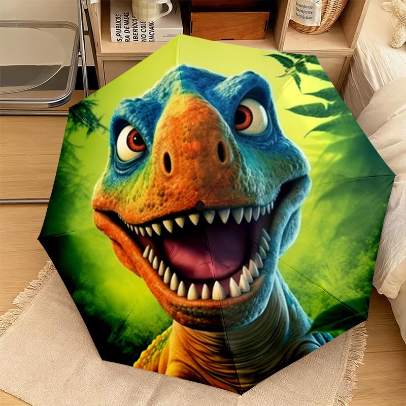 1PC Dinosaur Adventure Jungle Automatic Umbrella - Suitable Travel Outdoor Portable Umbrella Birthday Gift Daily Essentials