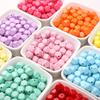 Square Acrylic Beads Spray Painted Oblique Cut Surface Charms for DIY Jewelry 5 Pcs