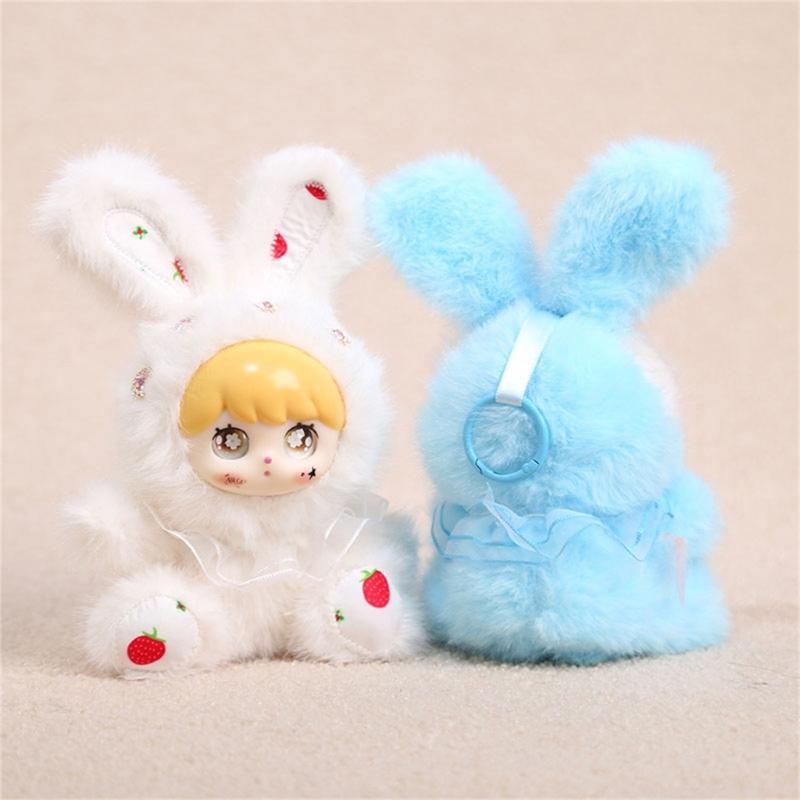 Cute Rabbit Plush Keychain Soft Vinyls Toy With PP Cotton Filling Key Chain For Bags And Car Decors 20cm Height