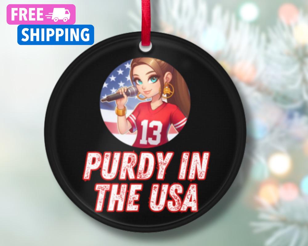 Funny Purdy Ornament 49ers Christmas Ornament San Francisco Football Miley USA Unisex T-Shirt S