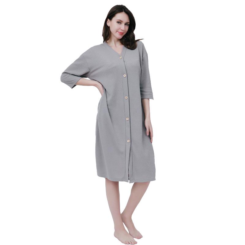 Women's Water-Absorbent, Lint-Free Bathrobe & Nightgown Style Pajamas - Versatile for Home or Outdoors