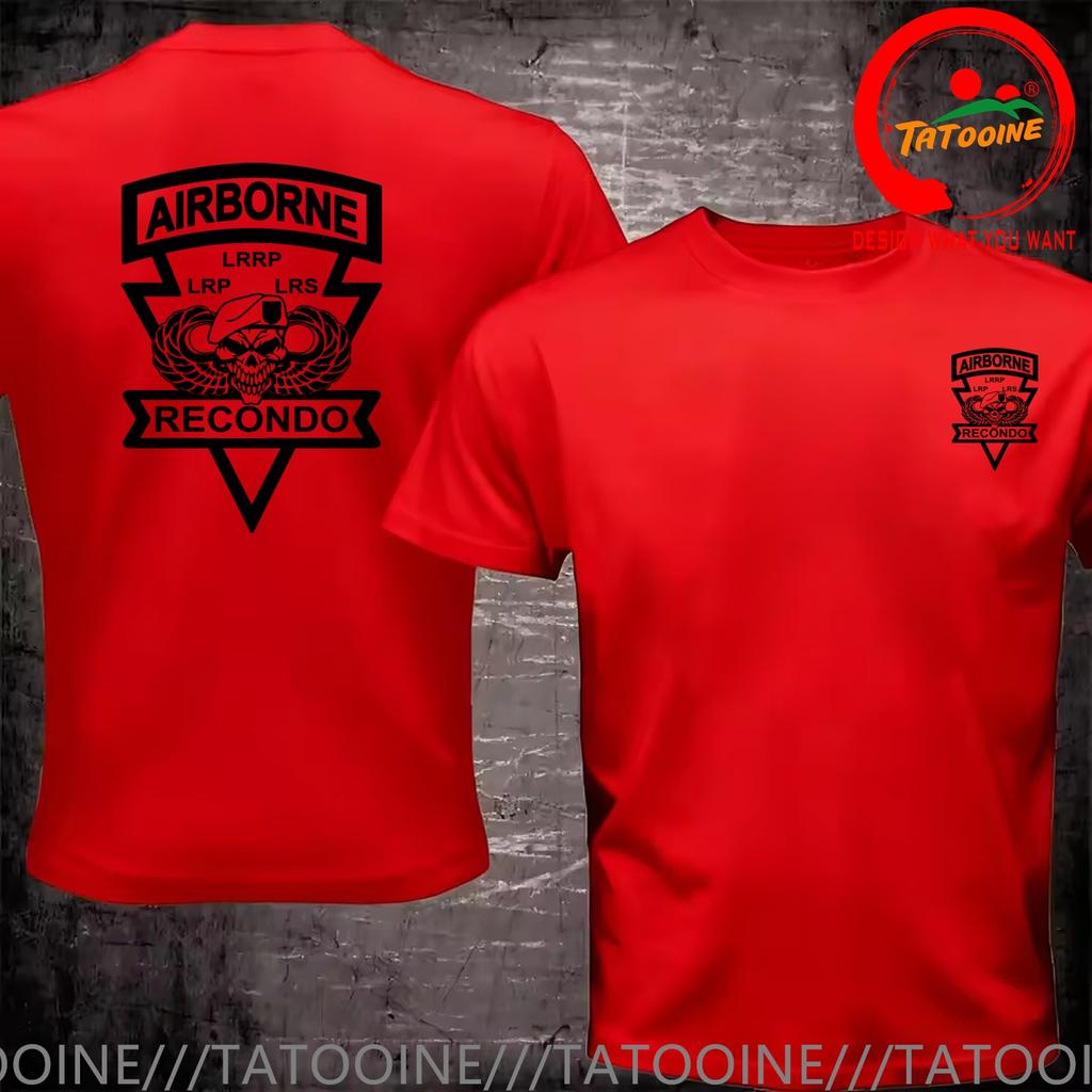 Funny Design Airborne Recondo Shirt Unisex Fashion Trendy Casual Clothing Stylish Tops Tee Shirt Leisure Tshirt Unisexs Tshirt