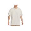 Nike Μονόχρωμο Αθλητικό Casual T-Shirt με Στρογγυλή Λαιμόκοψη και Πεσμένα Ώμους Ανδρικά Κορυφές Λευκό DO7393-030-X