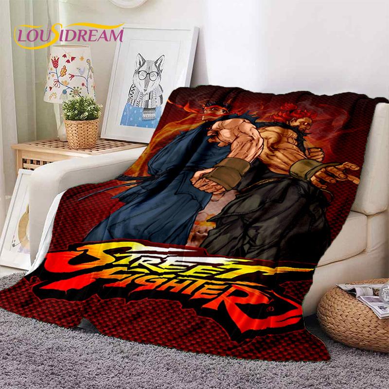 Lastest Retro Game Street Fighter SF Soft Blankets,Keep Warm Throw Blanket Comfortable Blanket for Picnic Beds Sofa Home Bedroom