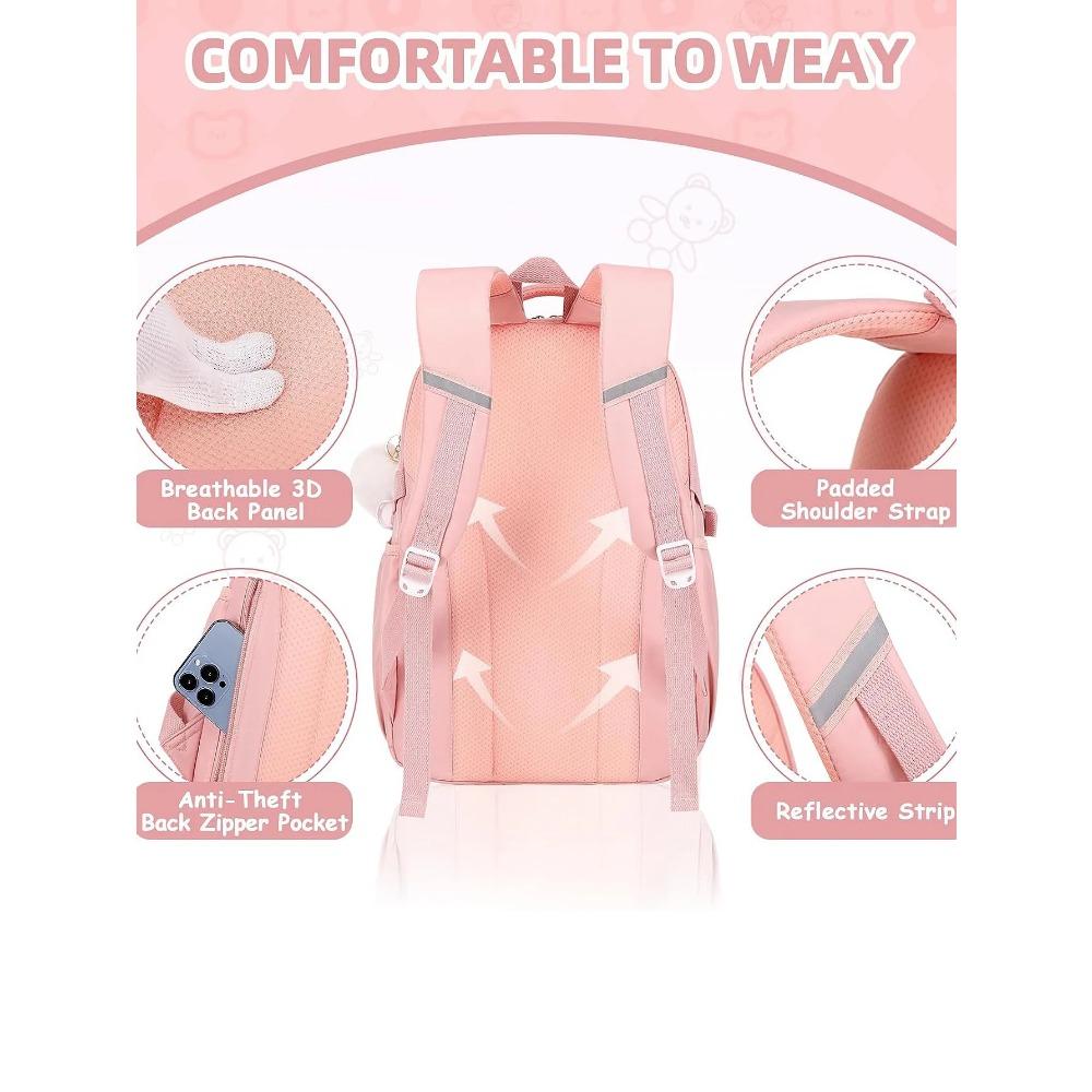 Mädchen Rosa Schultasche College Rucksack Rucksack Für Teenager Frauen Kinder Weibliche Schultasche Primäre Hohe Bagpack Teens Kind