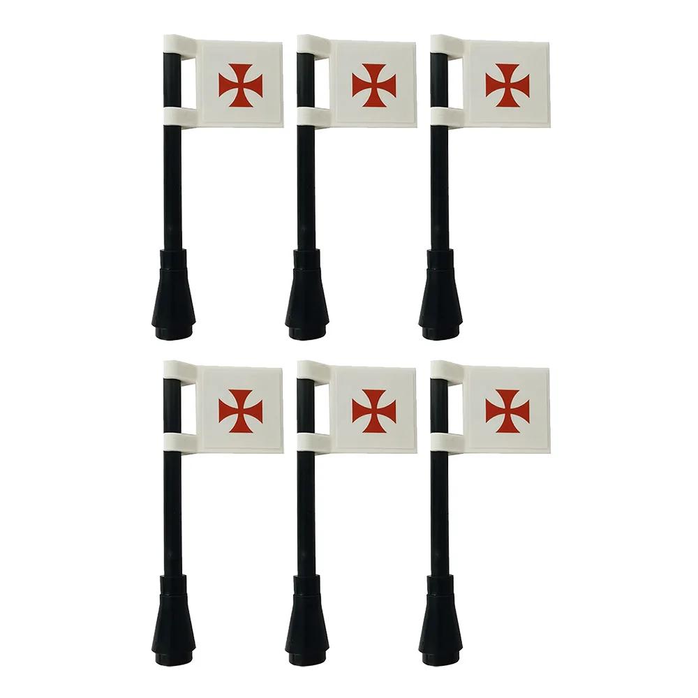 Średniowieczny Zamek Rycerz Legion Flaga Klocki Wojskowa Postać Krzyżowcy Flagi Gondor Starożytny Święte Cesarstwo Rzymskie Zabawka