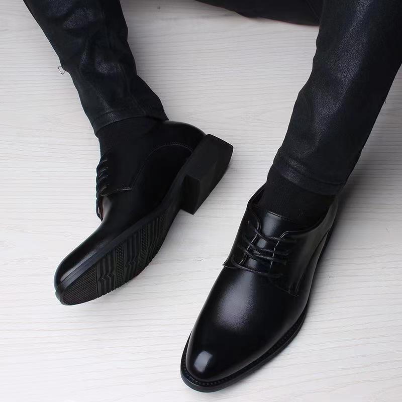 Mens Dress Leather Shoes Luxury Brand Pointed Toe Patent-leather Casual Men Shoes British Business Wedding Occupational Footwear