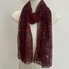 Sequin Lace Silk Headwrap - Solid Color Scarf