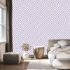 Checkerboard wallpaper light gray, white and purple 50x1000