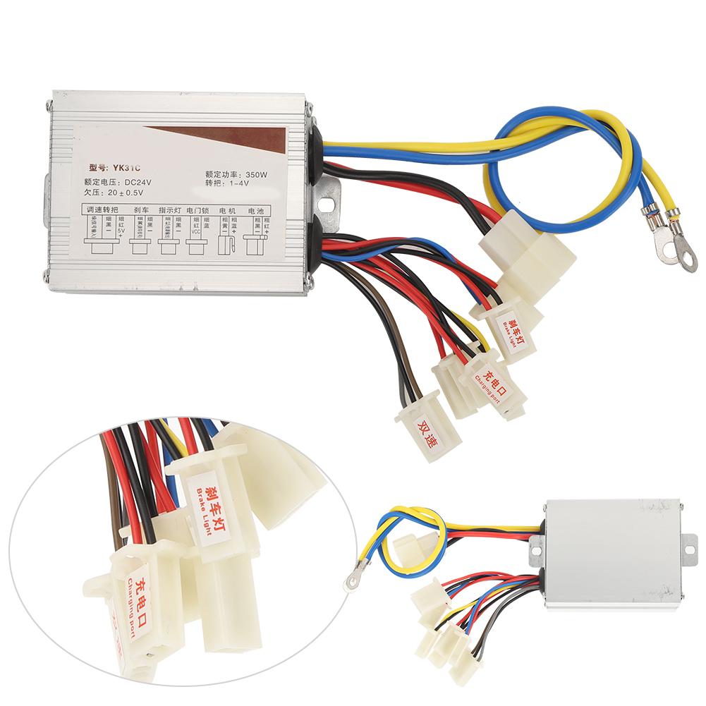 YK31C 24V 350W Motor Brush Controller Accessory for Electric Bicycle Scooter