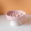 High-Leg Ceramic Slow Feeder Bowl - Anti-Choke, Neck Protection, Stable Design for Cats & Dogs