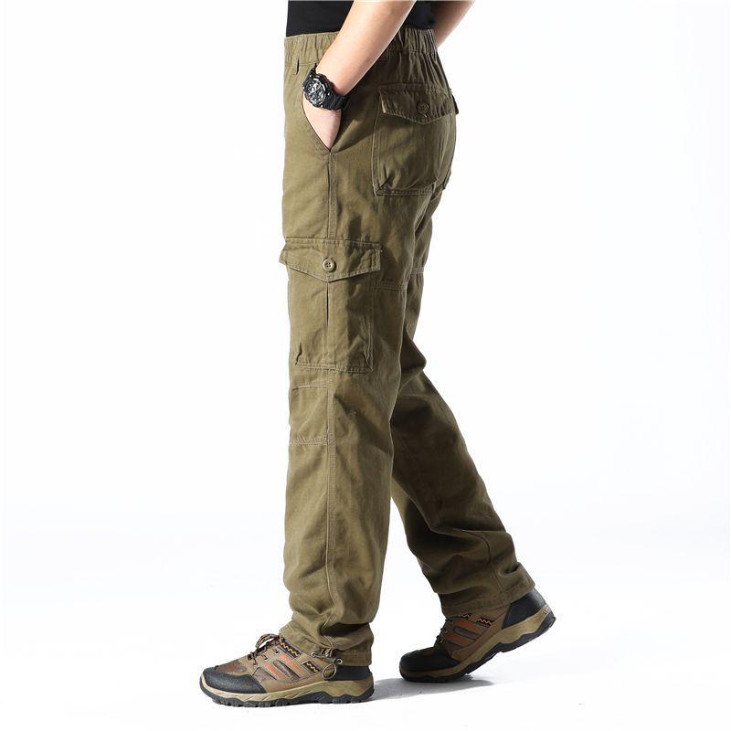 UrbanEdge Herenloszittende Cargo Broek met Meerdere Zakken - Slijtvast, Grote Maten, Rechte Pijp, Casual Buiten Sportbroek 32