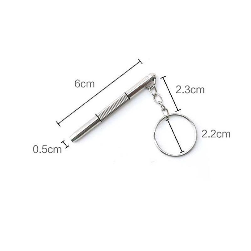 

10PCS Mini 3 in 1 Stainless Steel Screwdriver Keychain Precision Eyeglass Repair Tool