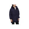 Adidas Solid Color Mid-Length Casual Hooded Down Jacket Women Outerwear Blue GE9970
