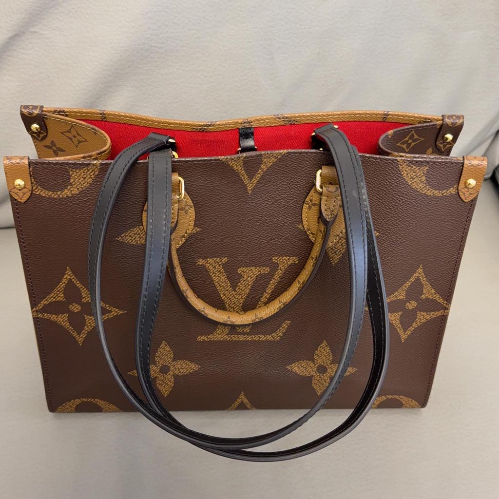 [Pre-Owned] Louis Vuitton Onthego MM 'Brown Giant Monogram/Brown Monogram Reverse Canvas' - Very Good #8PEVEW