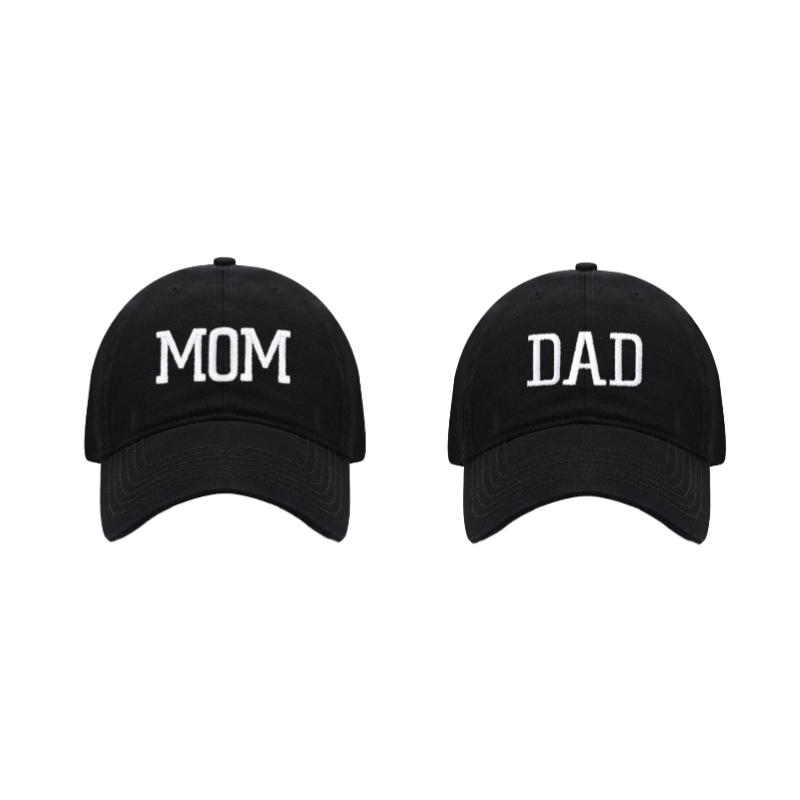 DAD MOM Embroidered Baseball Hat Men's and Women's Retro Vintage Fashion Couple Hat Hip Hop Hat