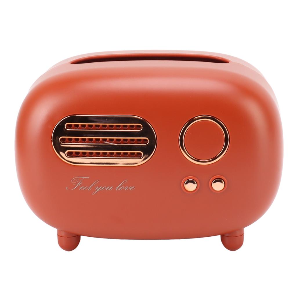 Retro Radio Model Tissue Box Desktop Paper Holder Vintage Dispenser Storage Napkin Case Organizer Wet Wipes Decoration Box