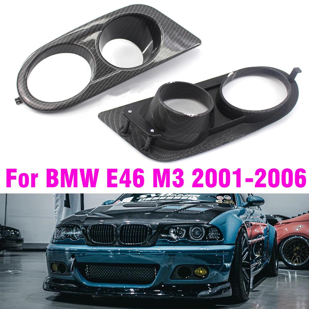 Mřížka předního nárazníku Kryt mlhového světla Mřížka Lišta Pro BMW E46 M3 2001-2006 Uhlíkové vlákno Voštinová síť