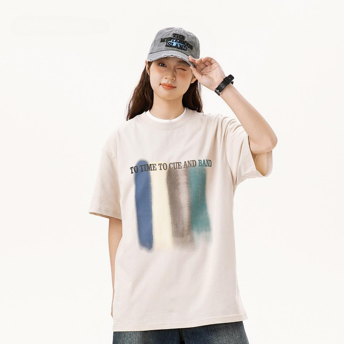 

Футболка с коротким рукавом, мужская летняя дизайнерская печать, свободная мужская рубашка с коротким рукавом High Street XXL белый