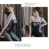 Sex Underwear Women's European and American Sexy Temptation Onesies Stockings Suspenders Onesies Hand-torn Stockings One Piece with Hair